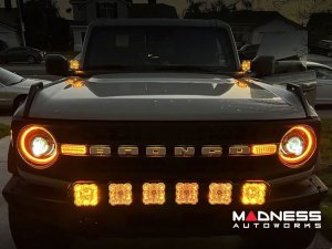 Ford Bronco Head Lights - Oculus Bi-LED Projector - Oracle - Amber